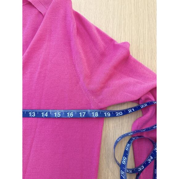J. Crew Barbie Pink 100% Merino Wool Cardigan Sweater Size XL 2365 - Picture 5 of 8